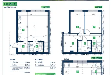 Rzut - Dom na sprzedaż 5 pokoi o powierzchni 105,95 m² - numer 4 w Vista Forest