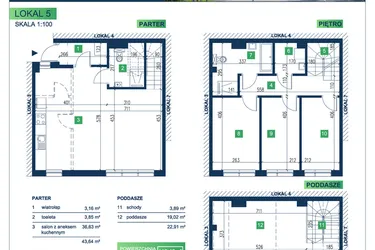 Rzut - Dom na sprzedaż 5 pokoi o powierzchni 113,13 m² - numer 5 w Vista Forest