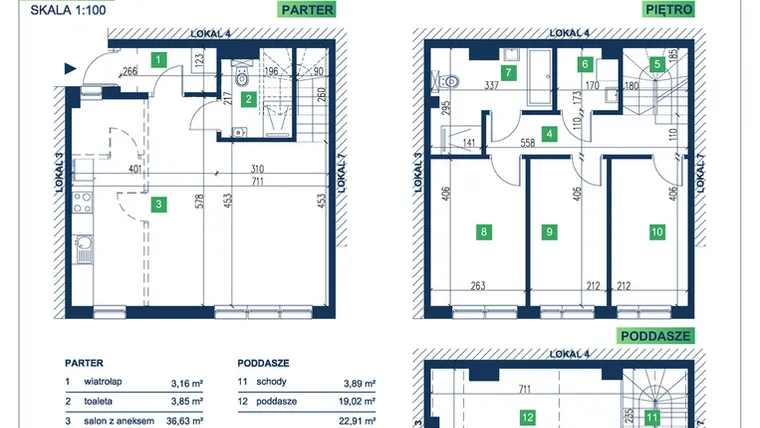 Rzut - Dom na sprzedaż 5 pokoi o powierzchni 113,13 m² - numer 5 w Vista Forest