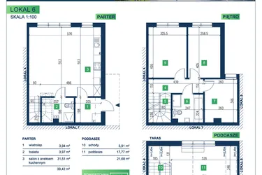 Rzut - Dom na sprzedaż 5 pokoi o powierzchni 105,95 m² - numer 6 w Vista Forest