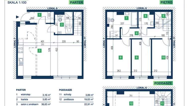 Rzut - Dom na sprzedaż 5 pokoi o powierzchni 113,13 m² - numer 9 w Vista Forest