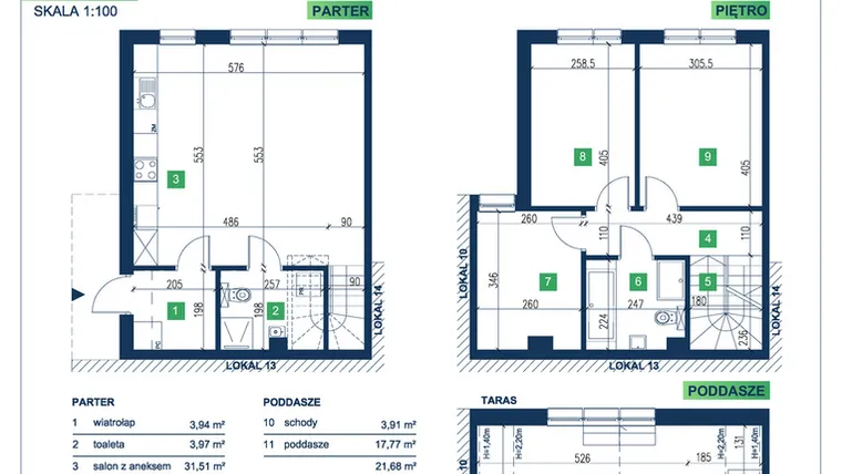 Rzut - Dom na sprzedaż 5 pokoi o powierzchni 105,95 m² - numer 12 w Vista Forest