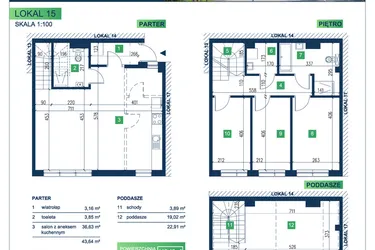 Rzut - Dom na sprzedaż 5 pokoi o powierzchni 113,13 m² - numer 15 w Vista Forest