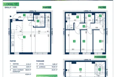 Rzut - Dom na sprzedaż 5 pokoi o powierzchni 113,13 m² - numer 17 w Vista Forest