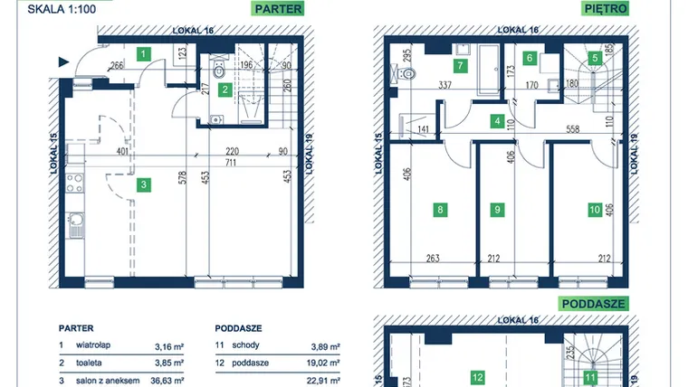 Rzut - Dom na sprzedaż 5 pokoi o powierzchni 113,13 m² - numer 17 w Vista Forest
