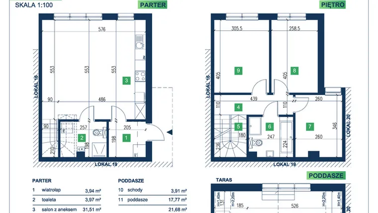 Rzut - Dom na sprzedaż 5 pokoi o powierzchni 105,95 m² - numer 18 w Vista Forest