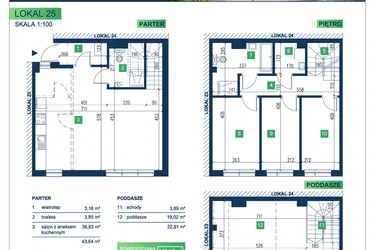 Rzut - Dom na sprzedaż 5 pokoi o powierzchni 113,13 m² - numer 25 w Vista Forest