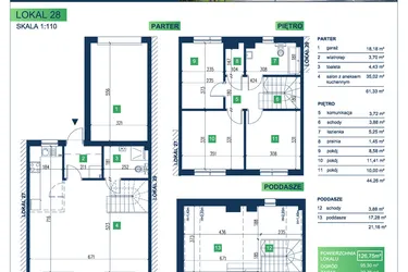 Rzut - Dom na sprzedaż 5 pokoi o powierzchni 126,75 m² - numer 28 w Vista Forest