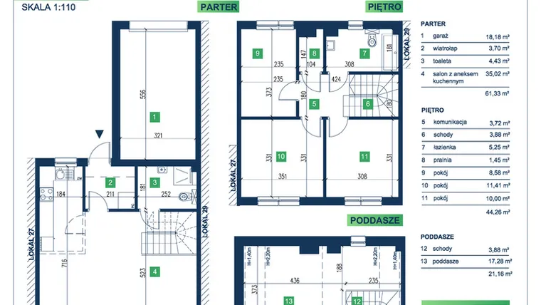 Rzut - Dom na sprzedaż 5 pokoi o powierzchni 126,75 m² - numer 28 w Vista Forest