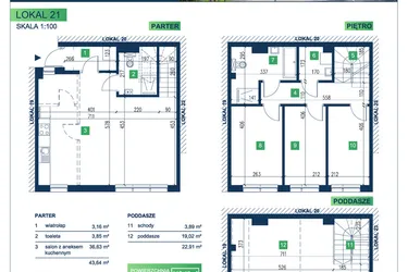 Rzut - Dom na sprzedaż 5 pokoi o powierzchni 113,13 m² - numer 21 w Vista Forest