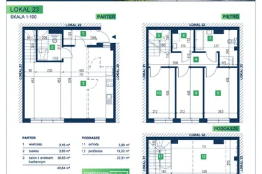 Rzut - Dom na sprzedaż 5 pokoi o powierzchni 113,13 m² - numer 23 w Vista Forest