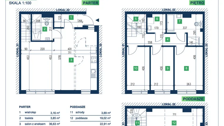 Rzut - Dom na sprzedaż 5 pokoi o powierzchni 113,13 m² - numer 23 w Vista Forest
