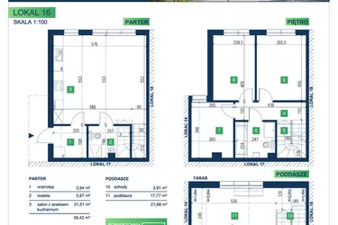 Rzut - Dom na sprzedaż 5 pokoi o powierzchni 105,95 m² - numer 16 w Vista Forest