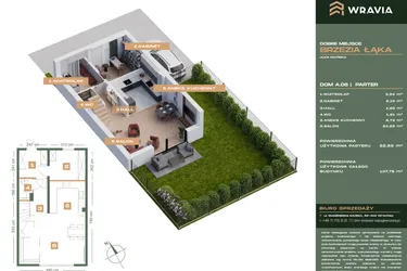 Rzut - Dom na sprzedaż 5 pokoi o powierzchni 107,79 m² - numer A.08 w Dobre Miejsce Brzezia Łąka