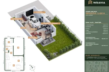 Rzut - Dom na sprzedaż 5 pokoi o powierzchni 107,43 m² - numer A.10 w Dobre Miejsce Brzezia Łąka