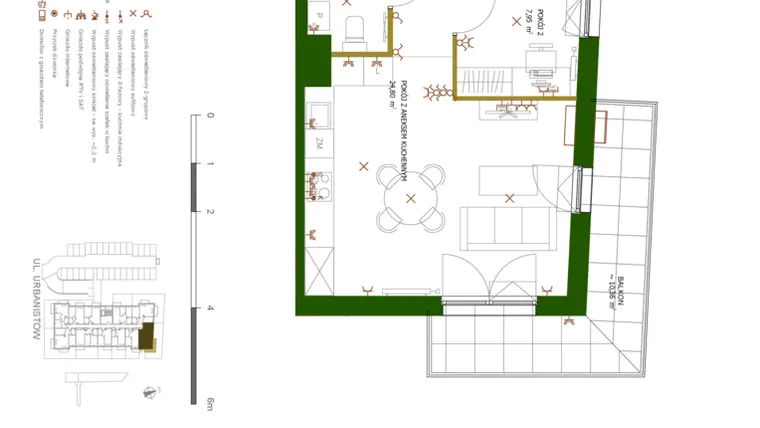 Rzut - Mieszkanie na sprzedaż 3 pokoje o powierzchni 53,71 m² - numer 35 w Julianów Verde