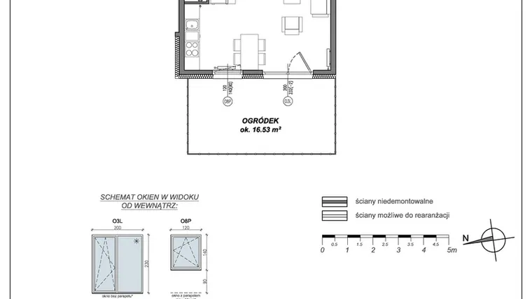 Rzut - Mieszkanie na sprzedaż 1 pokój o powierzchni 33,41 m² - numer 9.A.09 w Urzeka bud. 9