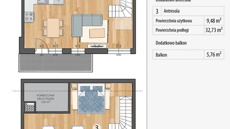 Rzut - Mieszkanie na sprzedaż 2 pokoje o powierzchni 47,07 m² - numer G6-11 w Osada Sportowa Smolec