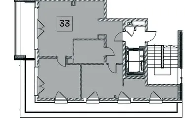 Rzut - Mieszkanie na sprzedaż 3 pokoje o powierzchni 82,72 m² - numer 33 w Odrowców 7C