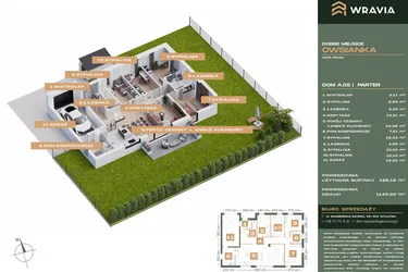 Rzut - Dom na sprzedaż 5 pokoi o powierzchni 125,84 m² - numer A5 w Dobre Miejsce Owsianka