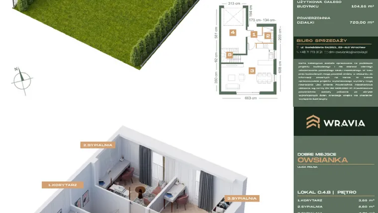 Rzut - Dom na sprzedaż 5 pokoi o powierzchni 104,85 m² - numer C4/B w Dobre Miejsce Owsianka