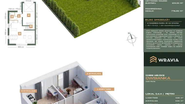 Rzut - Dom na sprzedaż 5 pokoi o powierzchni 104,85 m² - numer C4/A w Dobre Miejsce Owsianka