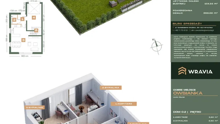 Rzut - Dom na sprzedaż 5 pokoi o powierzchni 104,85 m² - numer C2 w Dobre Miejsce Owsianka