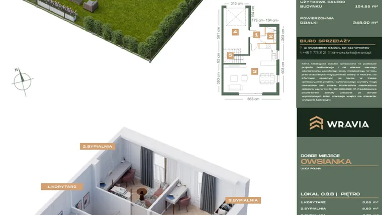Rzut - Dom na sprzedaż 5 pokoi o powierzchni 106,08 m² - numer C3/B w Dobre Miejsce Owsianka