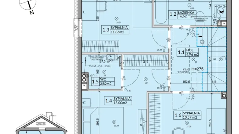 Rzut - Dom na sprzedaż 5 pokoi o powierzchni 103,33 m² - numer 49B w Nova Magdalenka 7 etap IX-XII