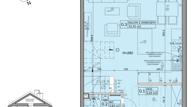 Rzut - Dom na sprzedaż 4 pokoje o powierzchni 82,62 m² - numer 48B w Nova Magdalenka 7 etap IX-XII