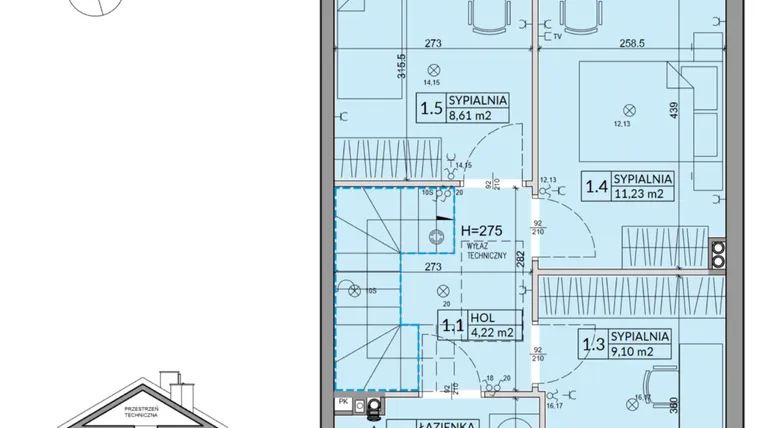 Rzut - Dom na sprzedaż 4 pokoje o powierzchni 82,62 m² - numer 69B w Nova Magdalenka 7 etap IX-XII