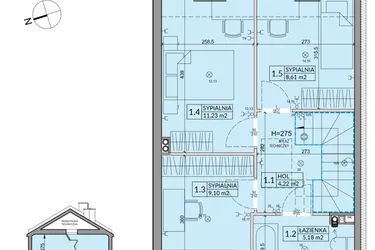 Rzut - Dom na sprzedaż 4 pokoje o powierzchni 82,62 m² - numer 87A w Nova Magdalenka 7 etap IX-XII