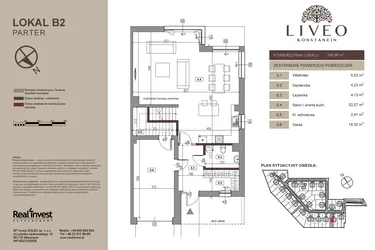 Rzut - Dom na sprzedaż 5 pokoi o powierzchni 160,66 m² - numer B2 w Liveo Konstancin