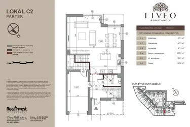 Rzut - Dom na sprzedaż 5 pokoi o powierzchni 160,66 m² - numer C2 w Liveo Konstancin