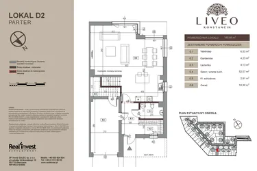 Rzut - Dom na sprzedaż 5 pokoi o powierzchni 160,66 m² - numer D2 w Liveo Konstancin
