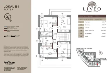 Rzut - Dom na sprzedaż 5 pokoi o powierzchni 160,66 m² - numer B1 w Liveo Konstancin