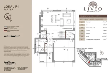 Rzut - Dom na sprzedaż 5 pokoi o powierzchni 195,78 m² - numer F1 w Liveo Konstancin