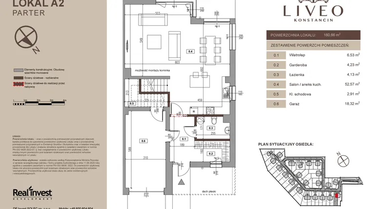 Rzut - Dom na sprzedaż 5 pokoi o powierzchni 160,66 m² - numer A2 w Liveo Konstancin