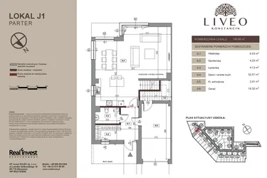 Rzut - Dom na sprzedaż 5 pokoi o powierzchni 160,66 m² - numer J1 w Liveo Konstancin