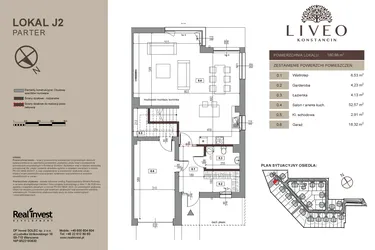 Rzut - Dom na sprzedaż 5 pokoi o powierzchni 160,66 m² - numer J2 w Liveo Konstancin
