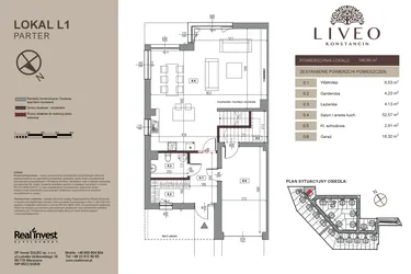 Rzut - Dom na sprzedaż 5 pokoi o powierzchni 160,66 m² - numer L1 w Liveo Konstancin