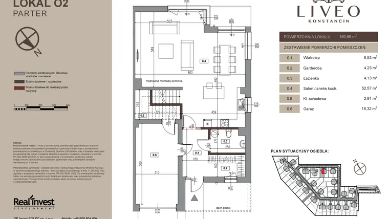 Rzut - Dom na sprzedaż 5 pokoi o powierzchni 160,66 m² - numer O2 w Liveo Konstancin