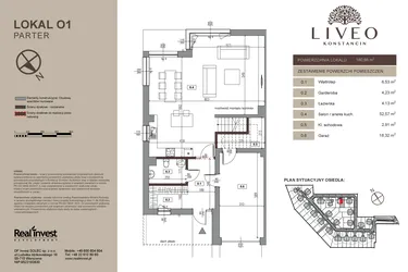 Rzut - Dom na sprzedaż 5 pokoi o powierzchni 160,66 m² - numer O1 w Liveo Konstancin