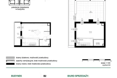 Rzut - Mieszkanie na sprzedaż 1 pokój o powierzchni 65,48 m² - numer M31 w Wędrowna II