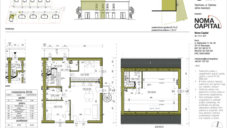 Rzut - Mieszkanie na sprzedaż 5 pokoi o powierzchni 97,34 m² - numer DI.2b w Sady Stachowo etap II