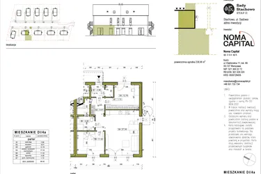 Rzut - Mieszkanie na sprzedaż 3 pokoje o powierzchni 66,84 m² - numer DI.4a w Sady Stachowo etap II