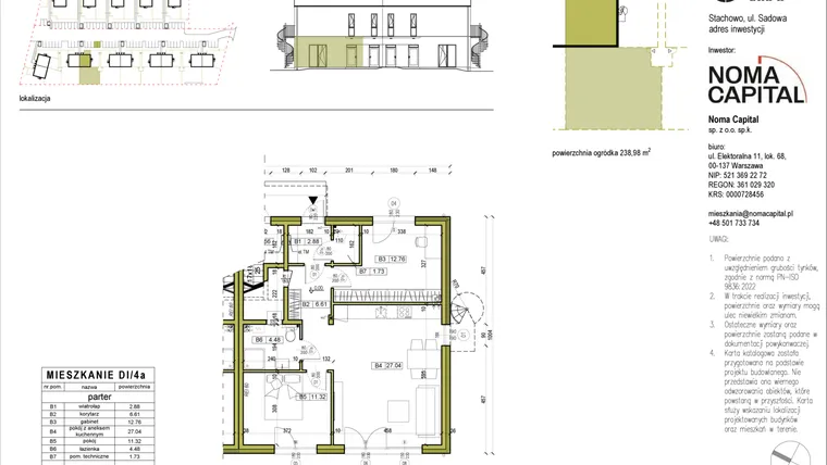 Rzut - Mieszkanie na sprzedaż 3 pokoje o powierzchni 66,84 m² - numer DI.4a w Sady Stachowo etap II