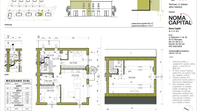 Rzut - Mieszkanie na sprzedaż 4 pokoje o powierzchni 97,34 m² - numer DI.8b w Sady Stachowo etap II