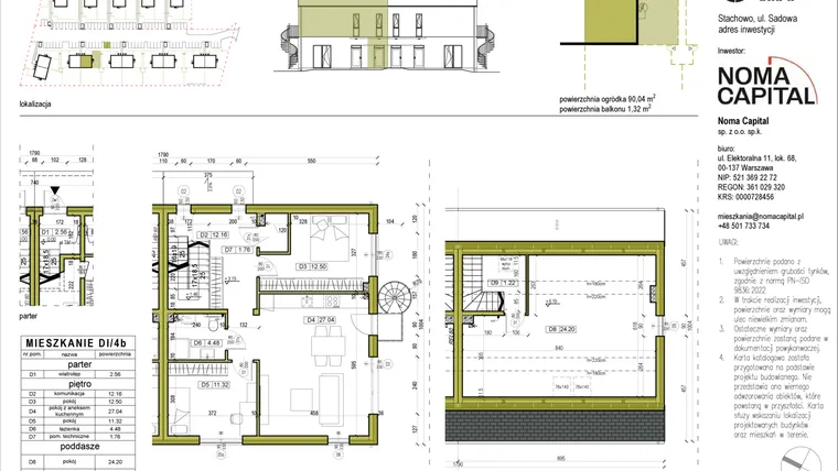 Rzut - Mieszkanie na sprzedaż 4 pokoje o powierzchni 97,34 m² - numer DI.4b w Sady Stachowo etap II