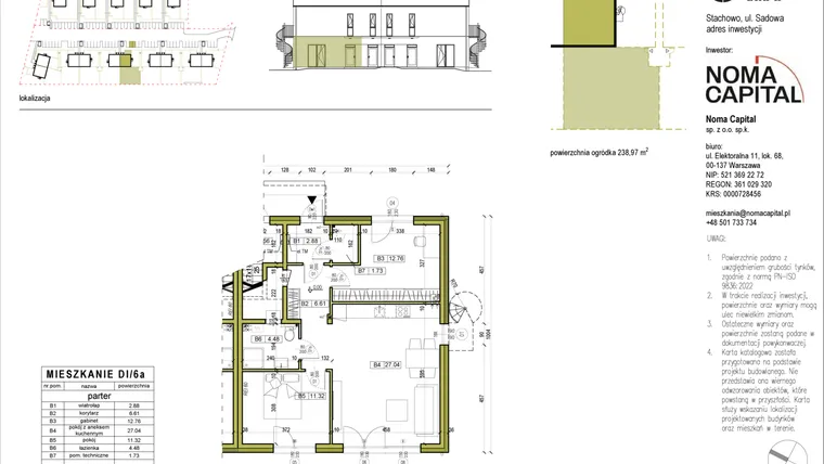 Rzut - Mieszkanie na sprzedaż 3 pokoje o powierzchni 66,84 m² - numer DI.6a w Sady Stachowo etap II